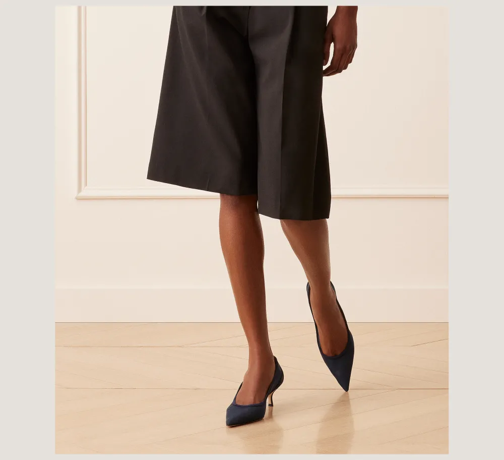 Stuart Weitzman The Occasion Edit|The SW Extended Sizes Collection-CHANGE LOCATION Mesh & Suede/Navy Blue