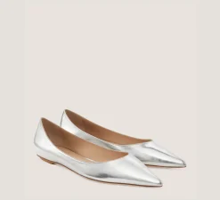 Stuart Weitzman The Work Essentials Edit|The Best Sellers Edit-CHANGE LOCATION Crushed Metallic Leather/Silver