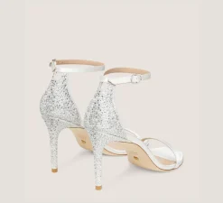 Stuart Weitzman The Nudist Collection|High Heel Sandals-CHANGE LOCATION Satin/White