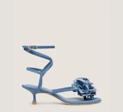 Stuart Weitzman Mid Heel Sandals|The Occasion Edit-CHANGE LOCATION Vintage denim/Washed Blue Denim