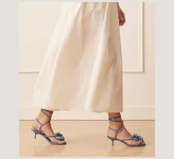 Stuart Weitzman Mid Heel Sandals|The Occasion Edit-CHANGE LOCATION Vintage denim/Washed Blue Denim