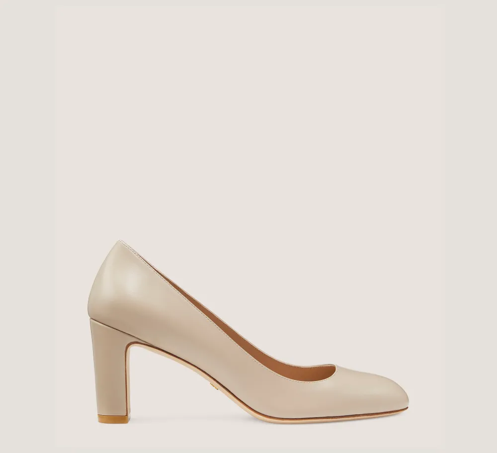 Stuart Weitzman The Work Essentials Edit|Trending: Block Heels-CHANGE LOCATION Smooth Leather/Dune