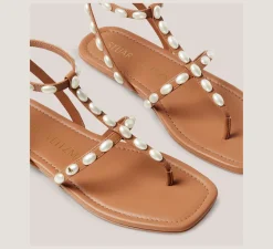 Stuart Weitzman Flat & Low Heel Sandals-CHANGE LOCATION Tan