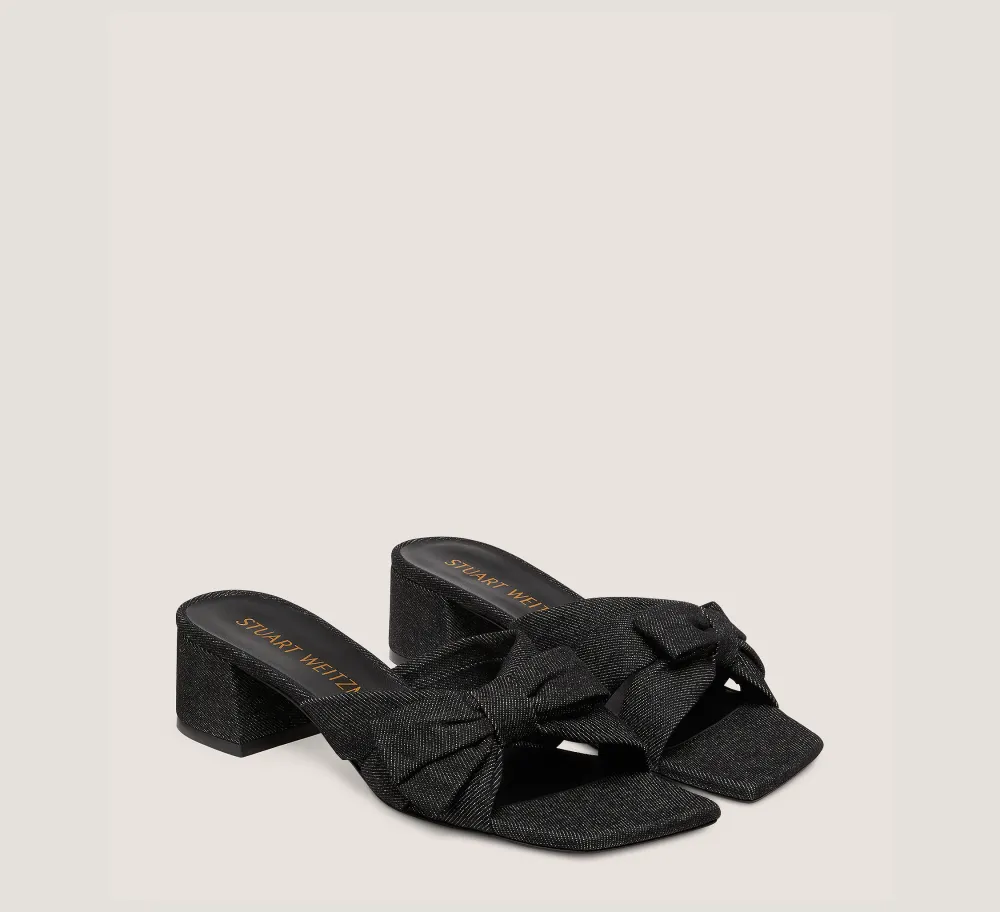 Stuart Weitzman Mid Heel Sandals|Trending: Block Heels-CHANGE LOCATION Vintage denim/Black