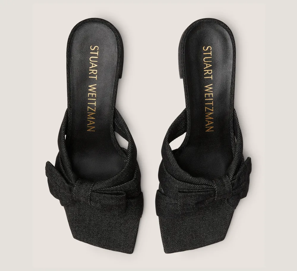 Stuart Weitzman Mid Heel Sandals|Trending: Block Heels-CHANGE LOCATION Vintage denim/Black