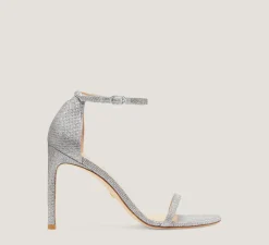 Stuart Weitzman The Nudist Collection|High Heel Sandals-CHANGE LOCATION New Noir/Silver