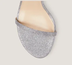 Stuart Weitzman The Nudist Collection|High Heel Sandals-CHANGE LOCATION New Noir/Silver