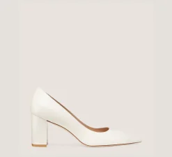 Stuart Weitzman The SW Extended Sizes Collection|Pumps & Heels-CHANGE LOCATION Lacquered Nappa Leather/Seashell