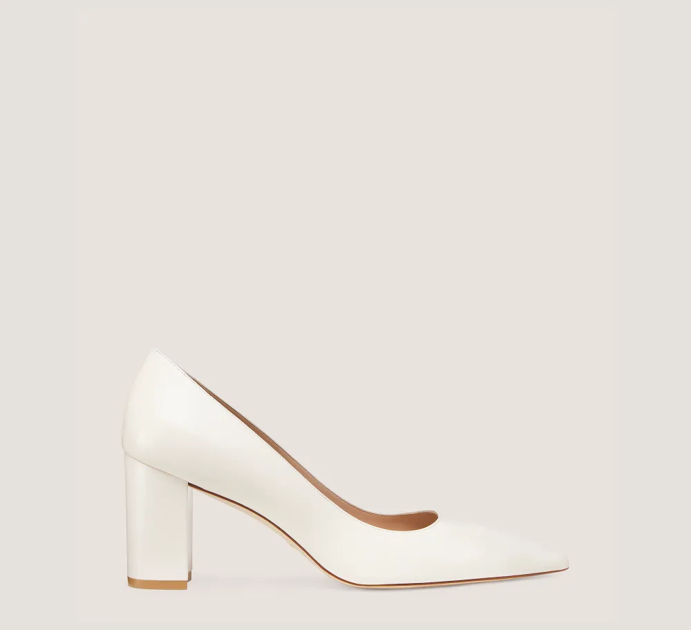 Stuart Weitzman The SW Extended Sizes Collection|Pumps & Heels-CHANGE LOCATION Lacquered Nappa Leather/Seashell