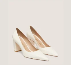 Stuart Weitzman The SW Extended Sizes Collection|Pumps & Heels-CHANGE LOCATION Lacquered Nappa Leather/Seashell