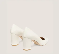 Stuart Weitzman The SW Extended Sizes Collection|Pumps & Heels-CHANGE LOCATION Lacquered Nappa Leather/Seashell