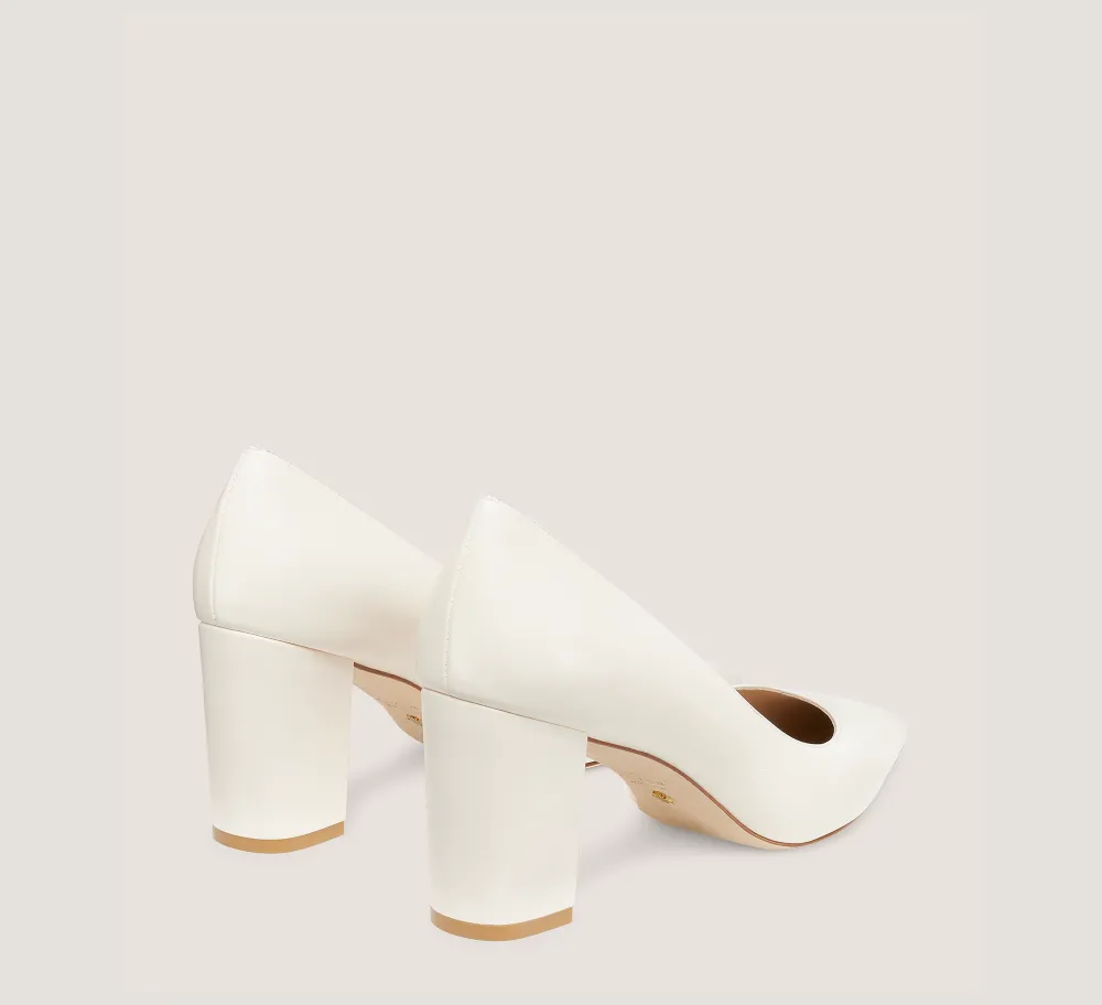 Stuart Weitzman The SW Extended Sizes Collection|Pumps & Heels-CHANGE LOCATION Lacquered Nappa Leather/Seashell