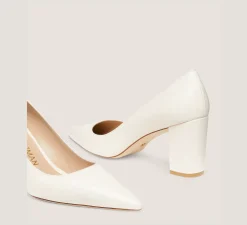 Stuart Weitzman The SW Extended Sizes Collection|Pumps & Heels-CHANGE LOCATION Lacquered Nappa Leather/Seashell