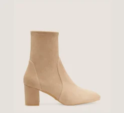 Stuart Weitzman The SW Icons Collection|Trending: Block Heels-CHANGE LOCATION Stretch suede/Cashmere