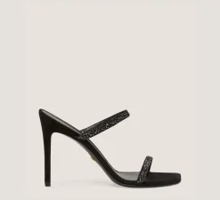 Stuart Weitzman High Heel Sandals|The Occasion Edit-CHANGE LOCATION Suede & crystal/Black & Graphite