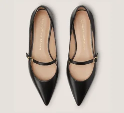 Stuart Weitzman The SW Exclusives Collection|Flats & Loafers-CHANGE LOCATION Lacquered Nappa Leather/Black