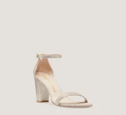 Stuart Weitzman The SW Extended Sizes Collection|Sandals-CHANGE LOCATION New Noir/Poudre Blush Pink