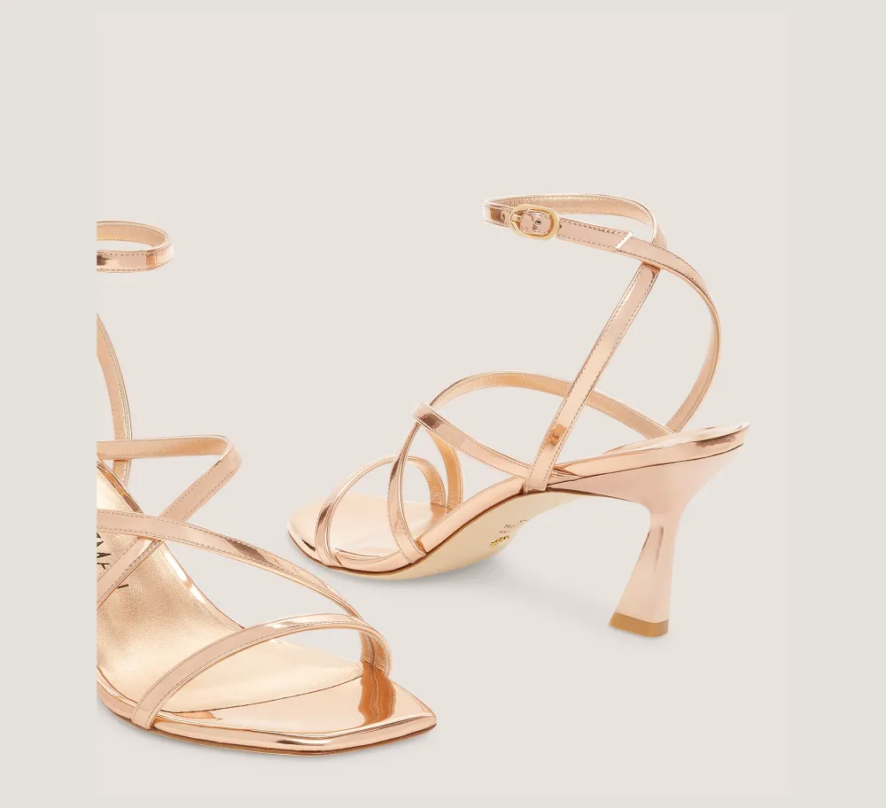 Stuart Weitzman Mid Heel Sandals|The SW Exclusives Collection-CHANGE LOCATION Specchio leather/Rose