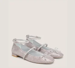 Stuart Weitzman The SW Exclusives Collection|The SW Extended Sizes Collection-CHANGE LOCATION Lamé & Crystal/Rosewater