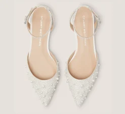 Stuart Weitzman The Bridal Collection|The SW Exclusives Collection-CHANGE LOCATION Satin & Pearls/Cream