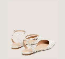 Stuart Weitzman The Bridal Collection|The SW Exclusives Collection-CHANGE LOCATION Satin & Pearls/Cream