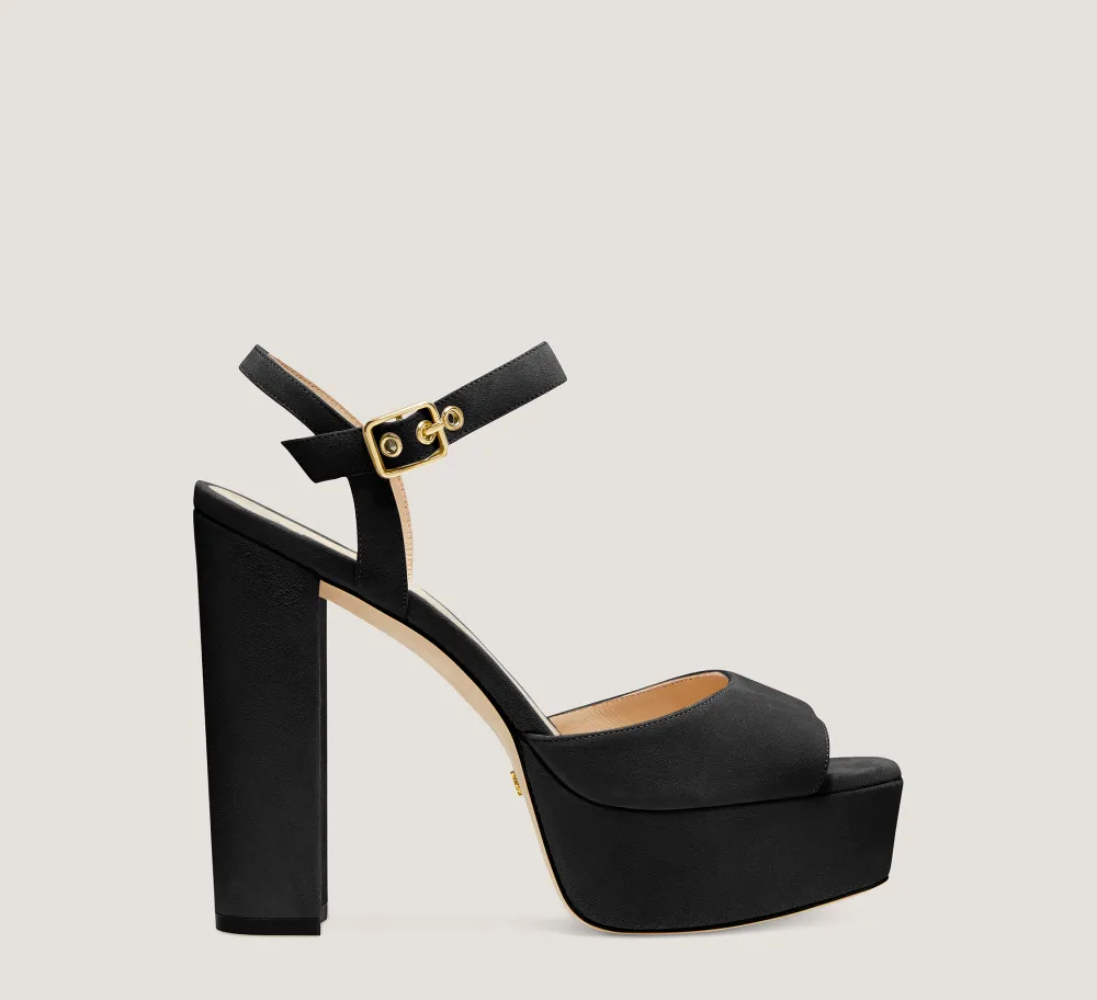 Stuart Weitzman High Heel Sandals|The Bridal Collection-CHANGE LOCATION Suede/Black