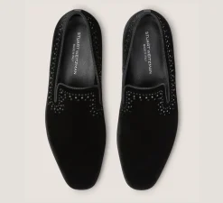 Stuart Weitzman MEN'S-CHANGE LOCATION Velvet & Strass/Black