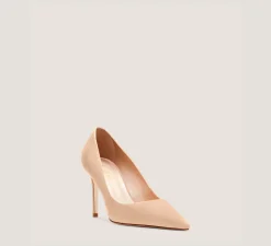 Stuart Weitzman The SW Extended Sizes Collection|Pumps & Heels-CHANGE LOCATION Suede/Adobe Beige