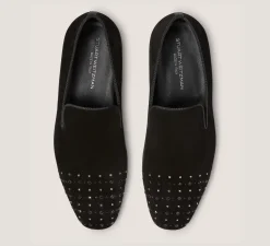 Stuart Weitzman MEN'S-CHANGE LOCATION Suede & Strass/Black