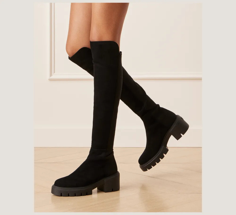 Stuart Weitzman The SW Exclusives Collection|The SW Extended Sizes Collection-CHANGE LOCATION Suede/Black