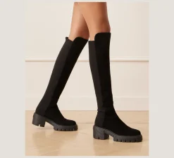 Stuart Weitzman The SW Exclusives Collection|The SW Extended Sizes Collection-CHANGE LOCATION Suede/Black