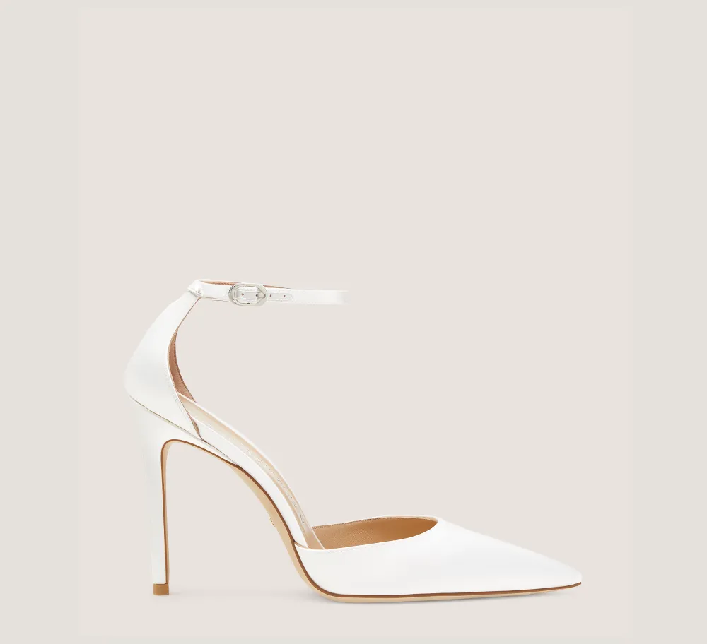 Stuart Weitzman Pumps & Heels|The SW Icons Collection-CHANGE LOCATION Satin/White