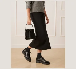 Stuart Weitzman HANDBAGS-CHANGE LOCATION Textured Suede & Snake/Black