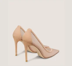 Stuart Weitzman The SW Icons Collection-CHANGE LOCATION Mesh & Suede/Ginger