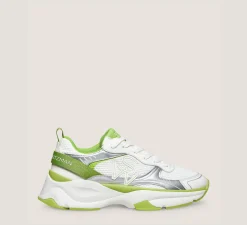 Stuart Weitzman The SW Exclusives Collection|Sneakers-CHANGE LOCATION Calf leather & mesh/White & Light Green