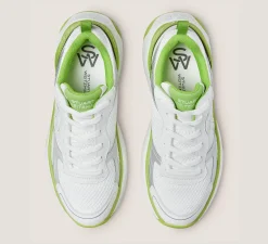 Stuart Weitzman The SW Exclusives Collection|Sneakers-CHANGE LOCATION Calf leather & mesh/White & Light Green