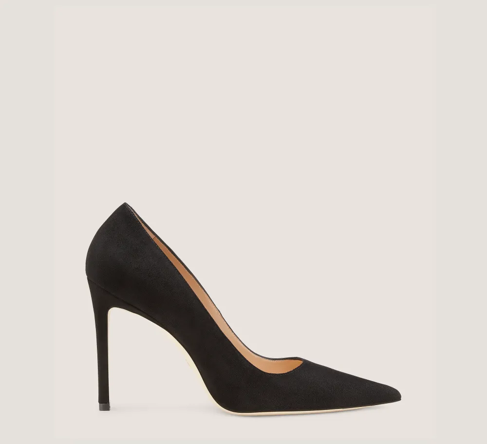 Stuart Weitzman The SW Extended Sizes Collection|Pumps & Heels-CHANGE LOCATION Suede/Black