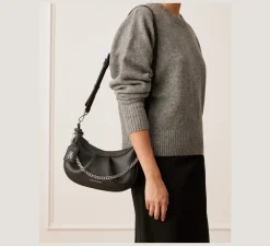 Stuart Weitzman HANDBAGS-CHANGE LOCATION Textured leather/Black