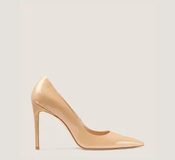 Stuart Weitzman The SW Extended Sizes Collection|Pumps & Heels-CHANGE LOCATION Patent leather/Adobe Beige