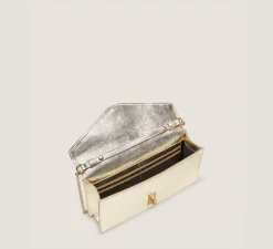 Stuart Weitzman HANDBAGS|The SW Exclusives Collection-CHANGE LOCATION Metallic leather/Light Gold
