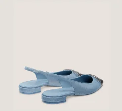 Stuart Weitzman The Work Essentials Edit|The Best Sellers Edit-CHANGE LOCATION Metallic denim & liquid metallic leather/Denim & Gunmetal