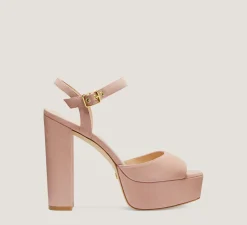 Stuart Weitzman High Heel Sandals|The Bridal Collection-CHANGE LOCATION Suede/Adobe Beige