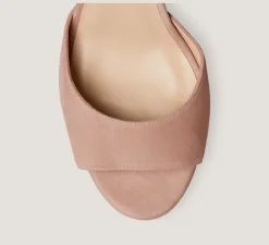 Stuart Weitzman High Heel Sandals|The Bridal Collection-CHANGE LOCATION Suede/Adobe Beige