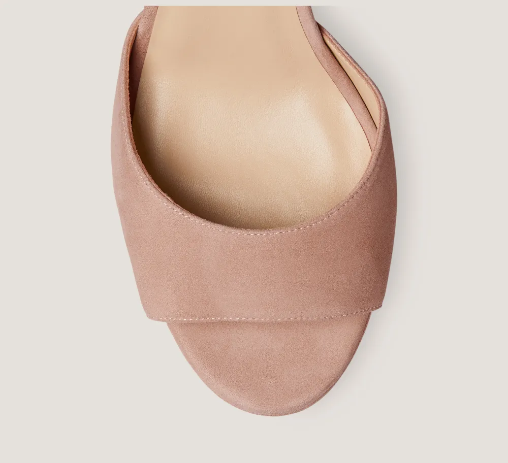 Stuart Weitzman High Heel Sandals|The Bridal Collection-CHANGE LOCATION Suede/Adobe Beige