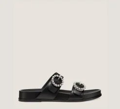 Stuart Weitzman Flat & Low Heel Sandals|The SW Extended Sizes Collection-CHANGE LOCATION Black
