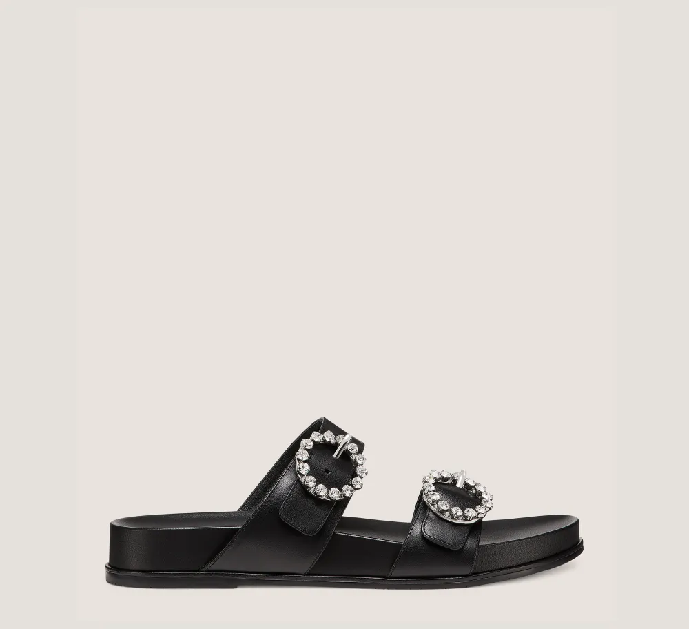 Stuart Weitzman Flat & Low Heel Sandals|The SW Extended Sizes Collection-CHANGE LOCATION Black