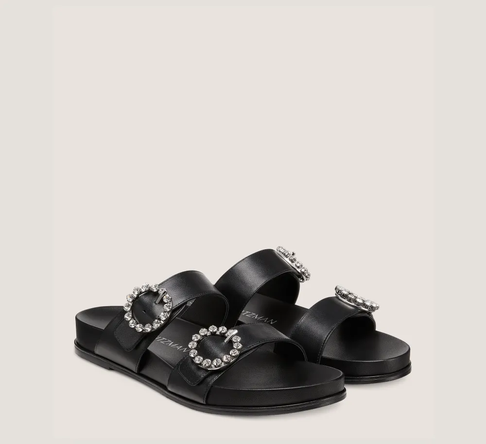 Stuart Weitzman Flat & Low Heel Sandals|The SW Extended Sizes Collection-CHANGE LOCATION Black