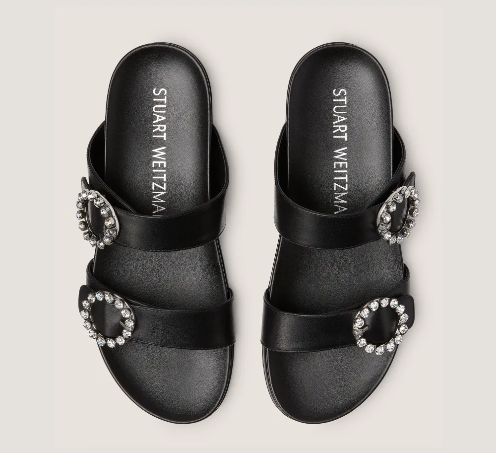 Stuart Weitzman Flat & Low Heel Sandals|The SW Extended Sizes Collection-CHANGE LOCATION Black