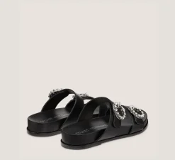 Stuart Weitzman Flat & Low Heel Sandals|The SW Extended Sizes Collection-CHANGE LOCATION Black