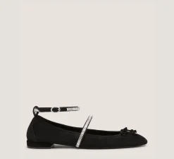 Stuart Weitzman The SW Exclusives Collection|The SW Extended Sizes Collection-CHANGE LOCATION Suede & crystal/Black & Clear